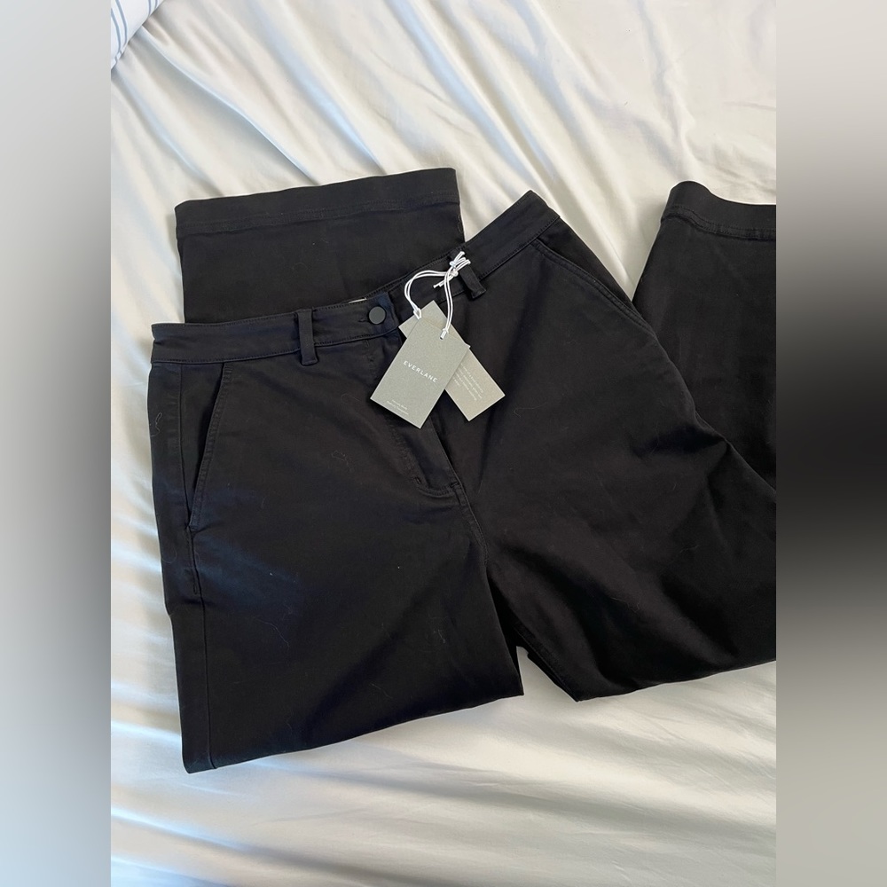 Everlane black cropped wide leg NWT size 16